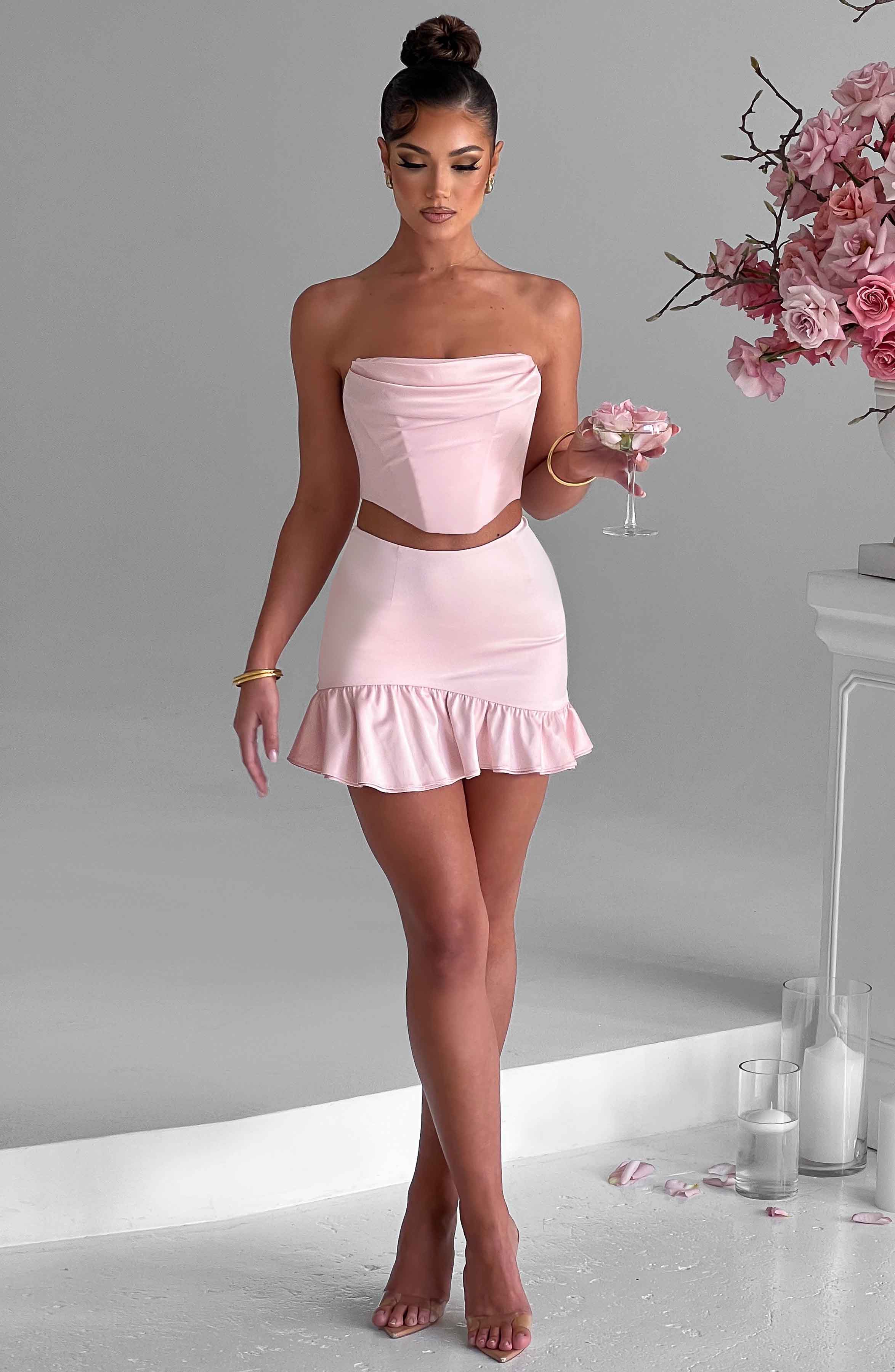 Maura Mini Skirt - Blush - Napalia
