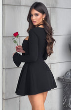 Megan Mini Dress - Black - Napalia