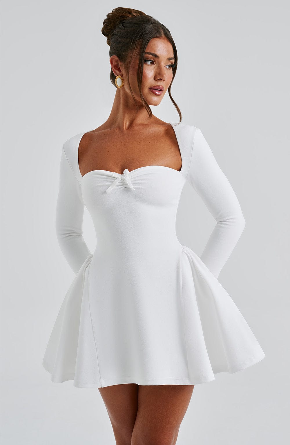 Megan Mini Dress - Ivory - Napalia
