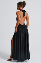 Melania Maxi Dress - Black - Napalia