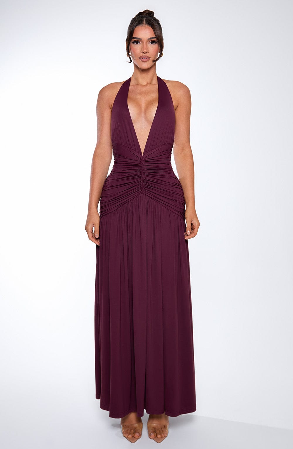Melania Maxi Dress - Cherry Lacquer - Napalia
