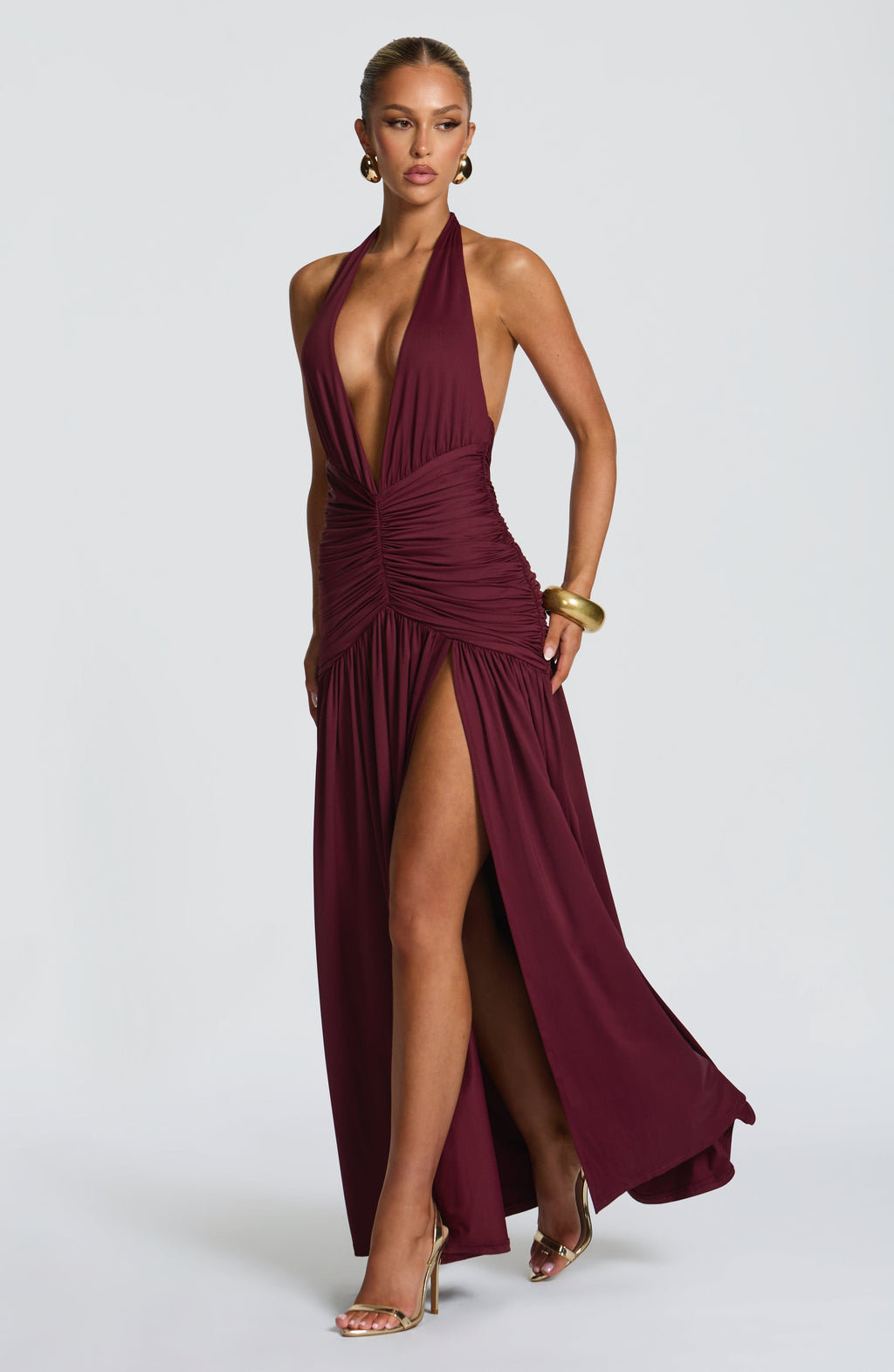 Melania Maxi Dress - Cherry Lacquer - Napalia