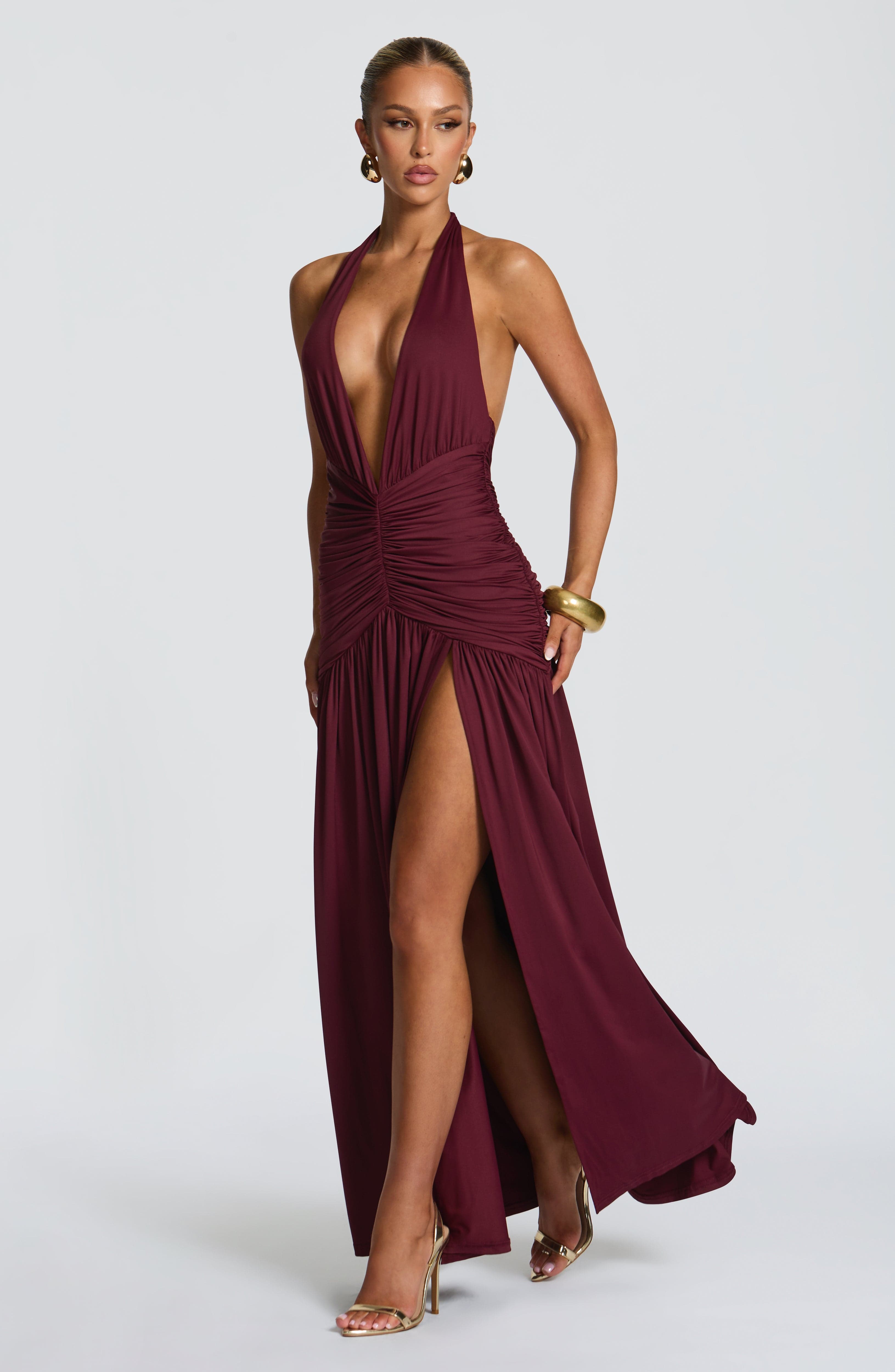 Melania Maxi Dress - Cherry Lacquer - Napalia