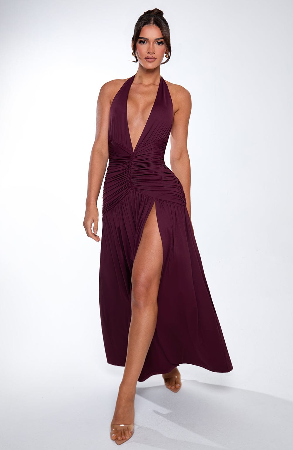 Melania Maxi Dress - Cherry Lacquer - Napalia