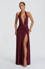 Melania Maxi Dress - Cherry Lacquer - Napalia