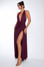 Melania Maxi Dress - Cherry Lacquer - Napalia