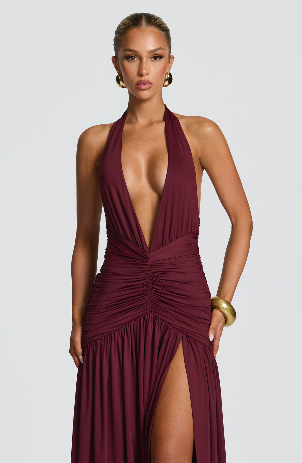 Melania Maxi Dress - Cherry Lacquer - Napalia