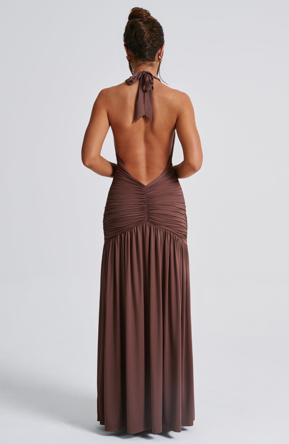 Melania Maxi Dress - Chocolate - Napalia