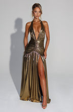 Melania Maxi Dress - Gold - Napalia