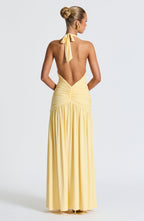 Melania Maxi Dress - Lemon - Napalia