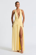 Melania Maxi Dress - Lemon - Napalia