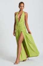 Melania Maxi Dress - Olive - Napalia