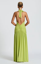 Melania Maxi Dress - Olive - Napalia
