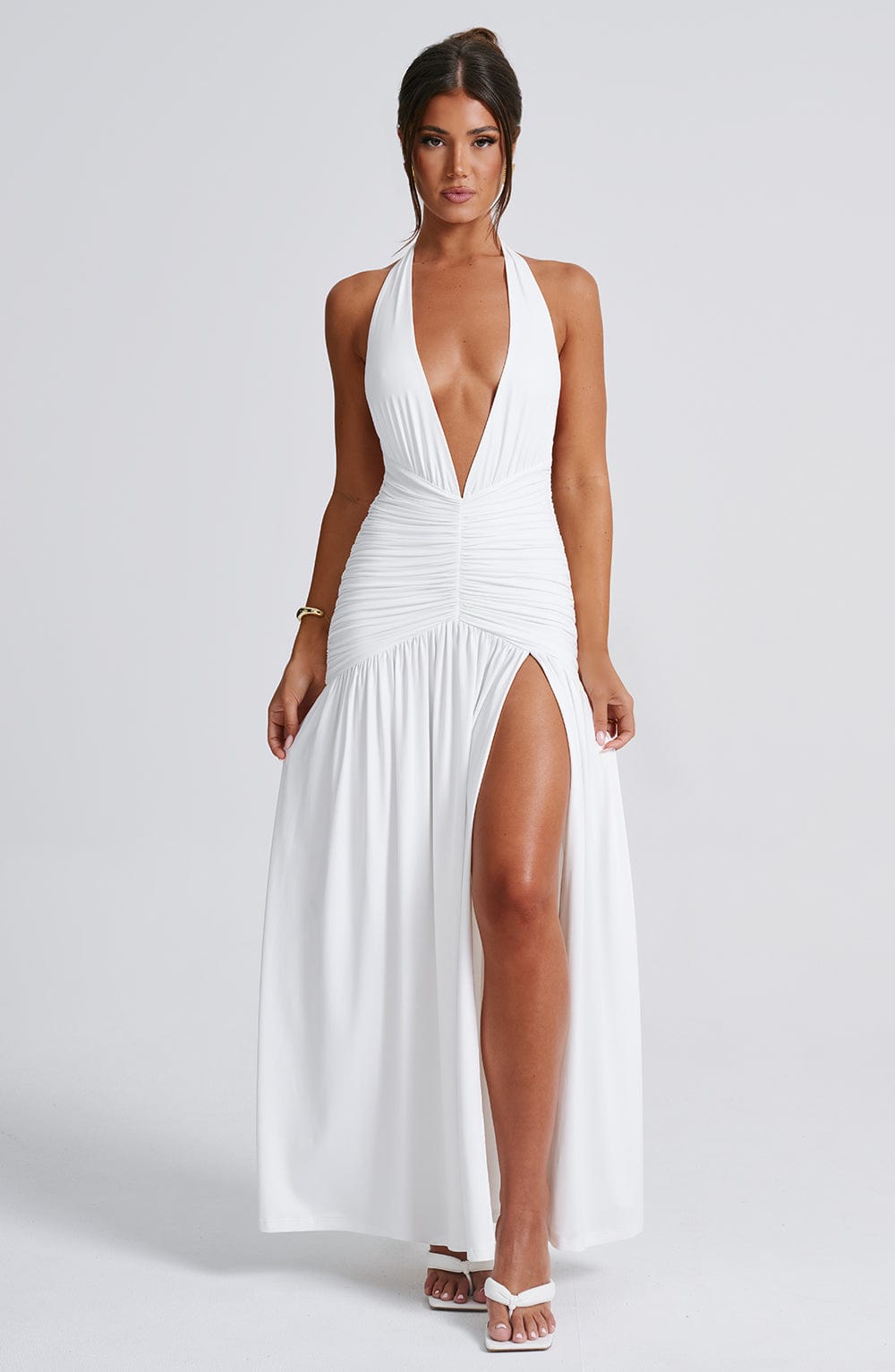 Melania Maxi Dress - White - Napalia