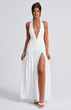Melania Maxi Dress - White - Napalia