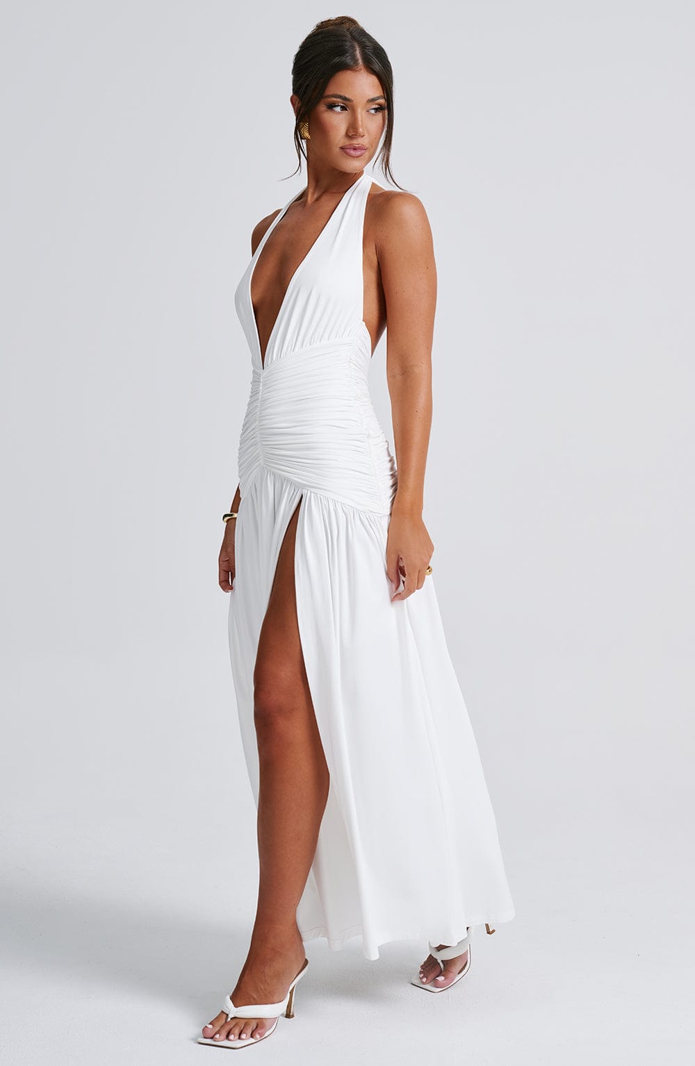 Melania Maxi Dress - White - Napalia