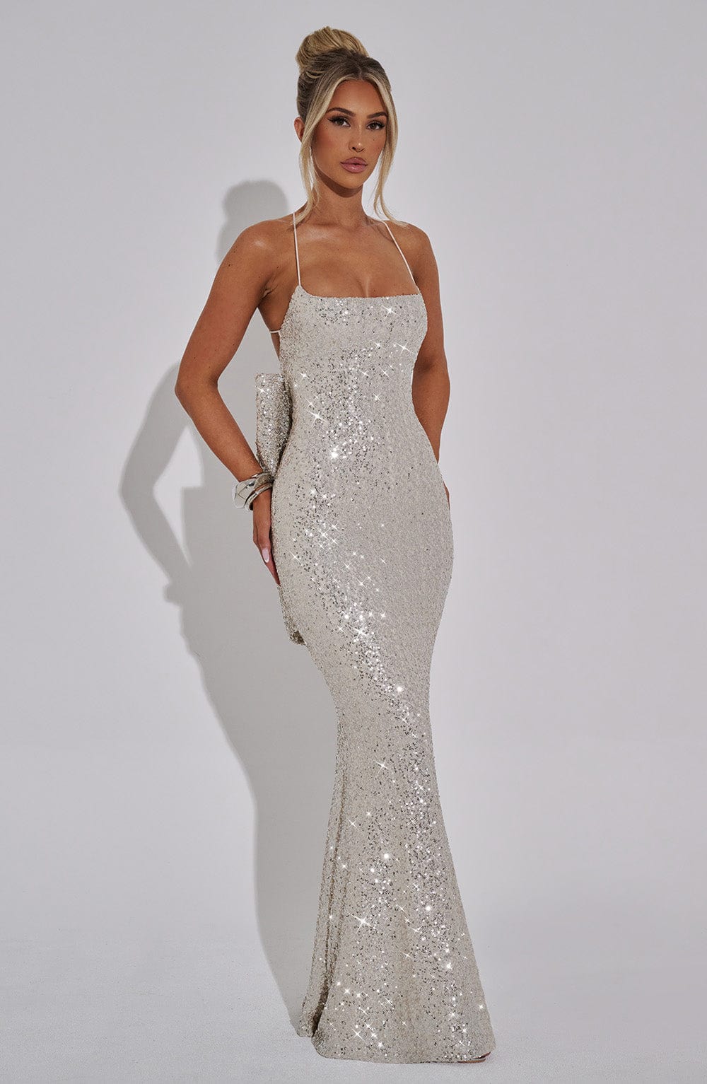 Meridith Maxi Dress - Champagne - Napalia