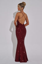 Meridith Maxi Dress - Wine - Napalia