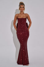 Meridith Maxi Dress - Wine - Napalia