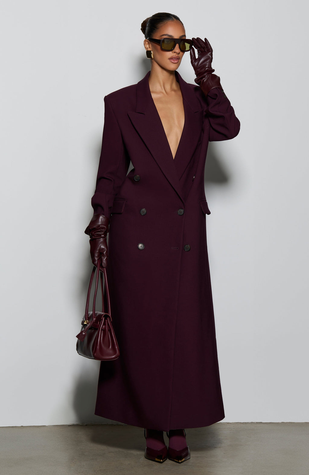Michelle Coat - Plum - Napalia