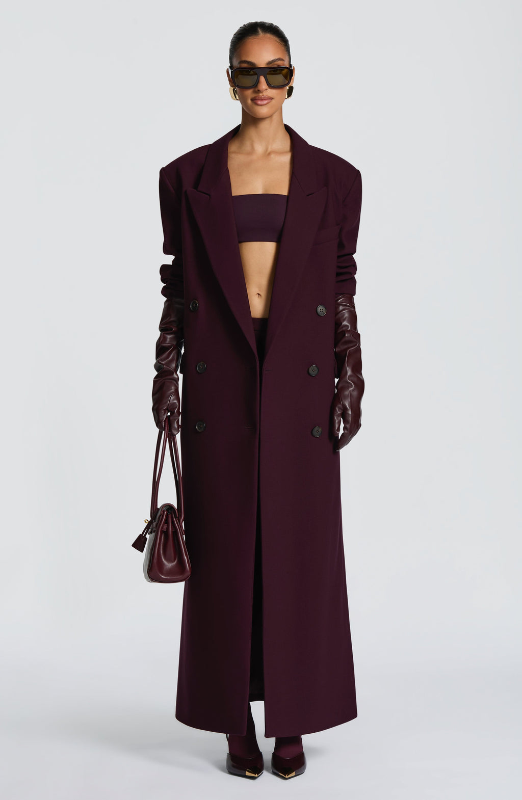 Michelle Coat - Plum - Napalia