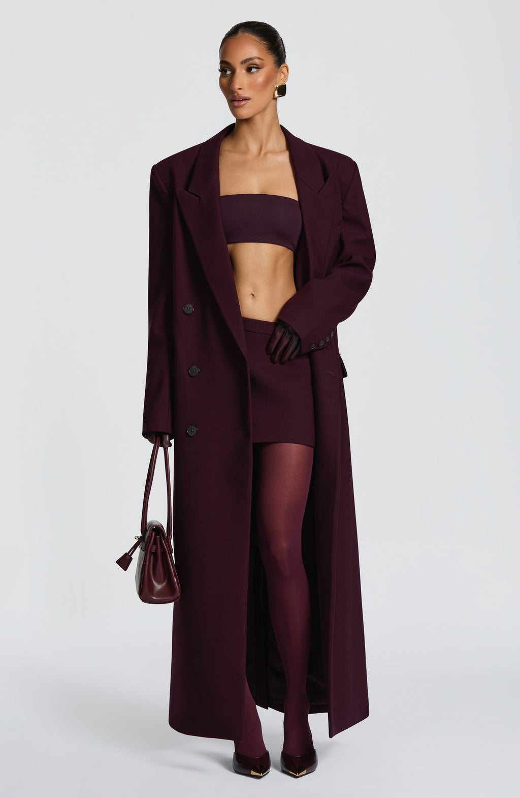 Michelle Coat - Plum - Napalia
