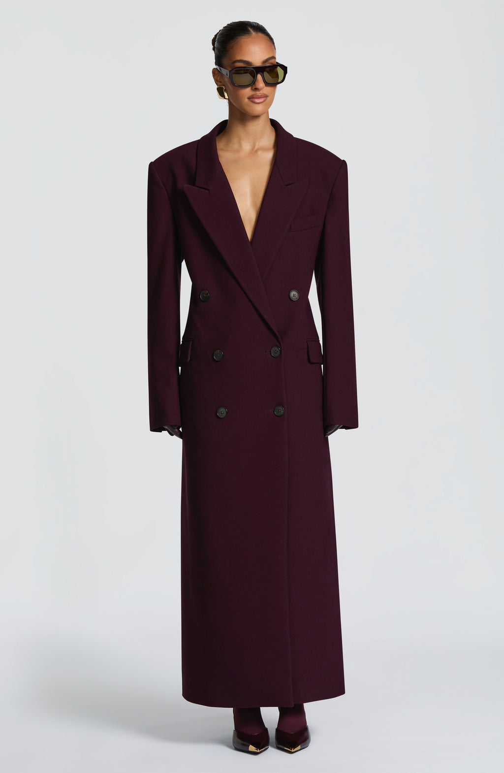 Michelle Coat - Plum - Napalia