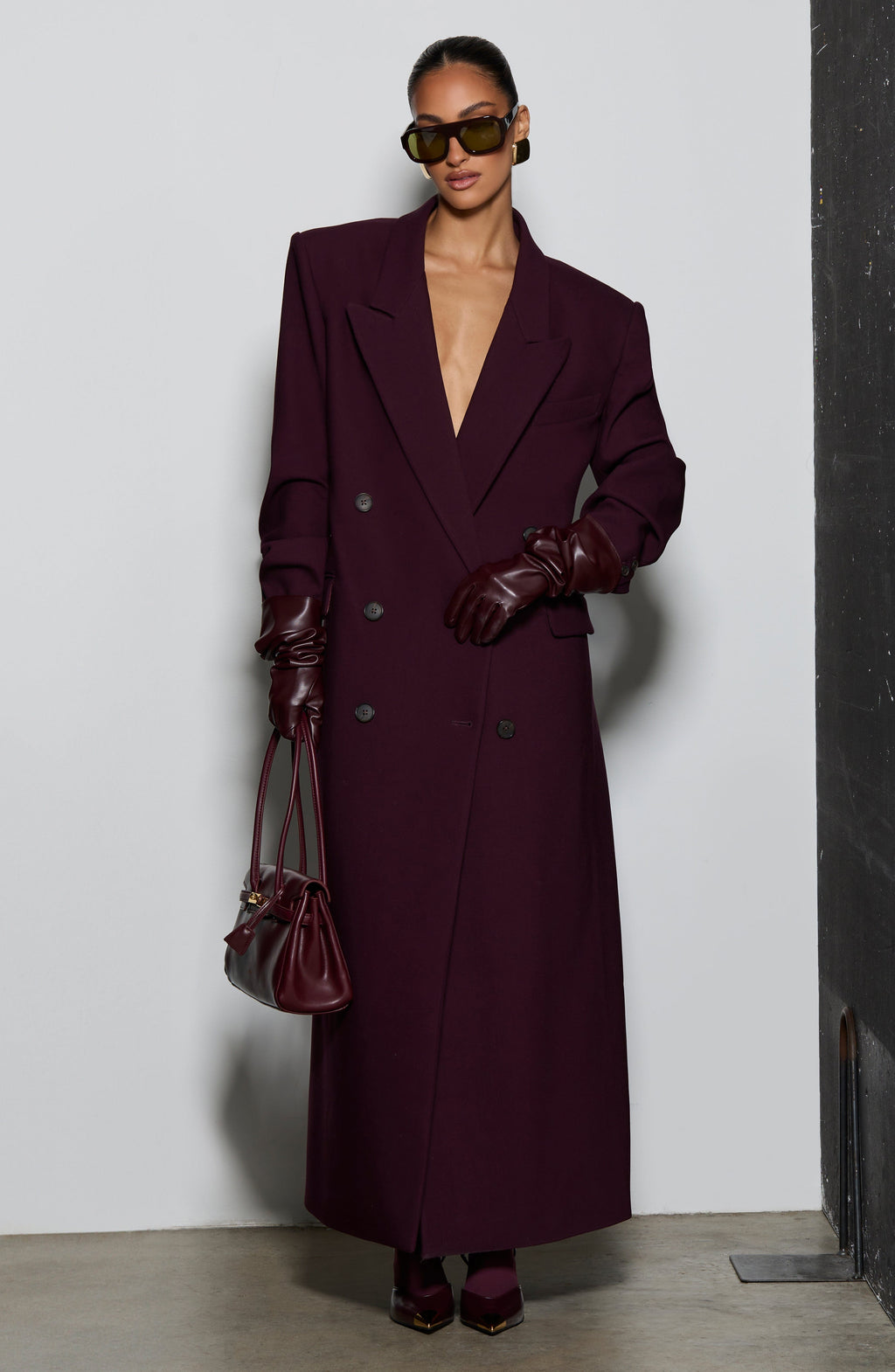 Michelle Coat - Plum - Napalia