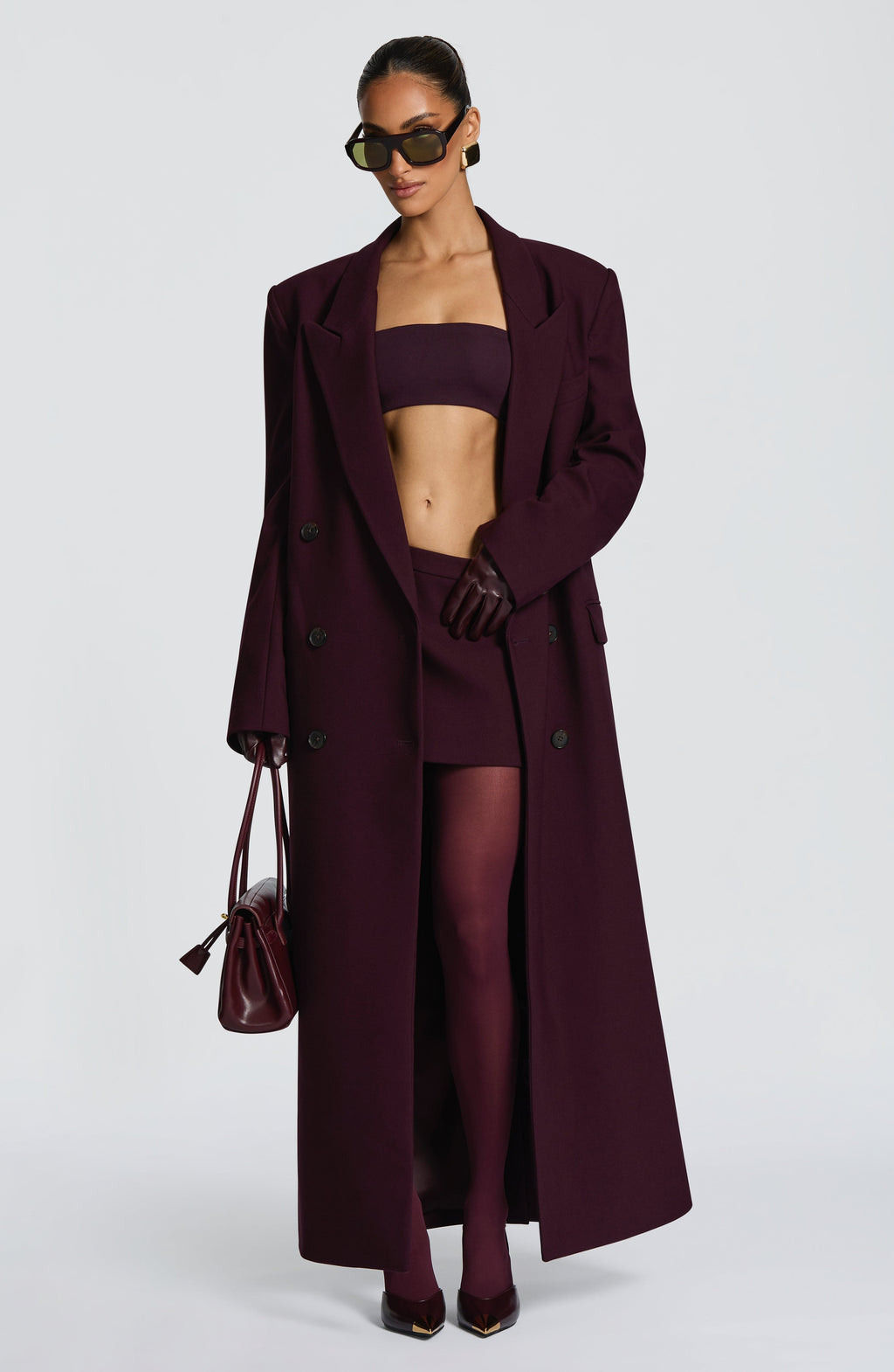 Michelle Coat - Plum - Napalia
