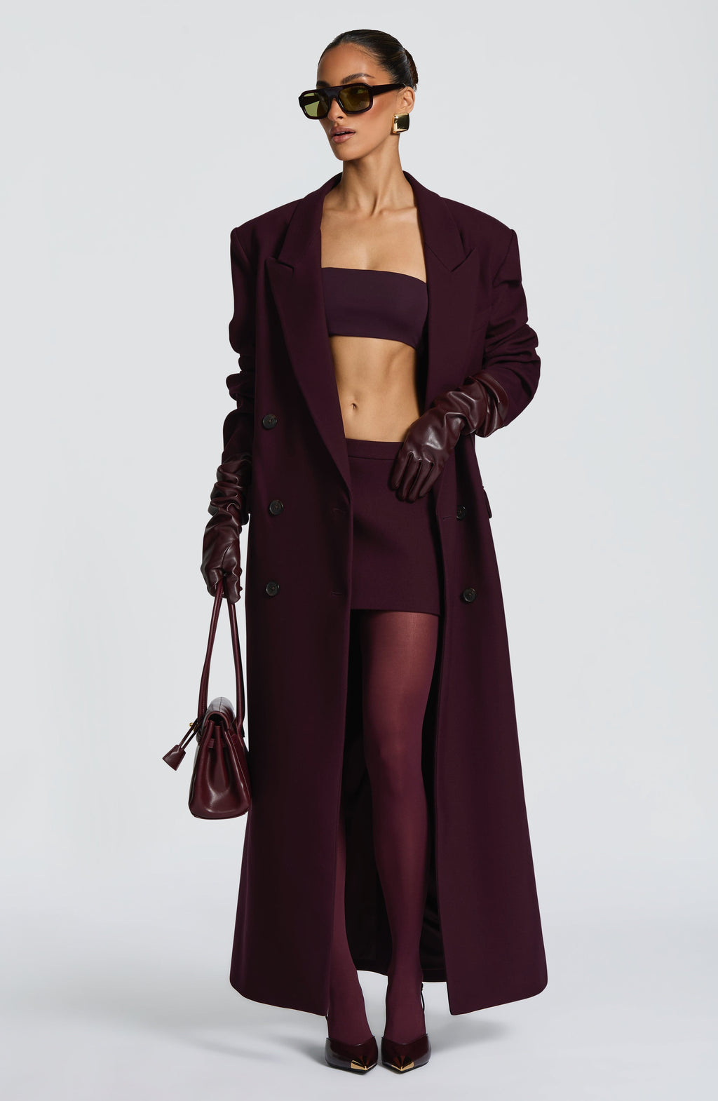 Michelle Coat - Plum - Napalia