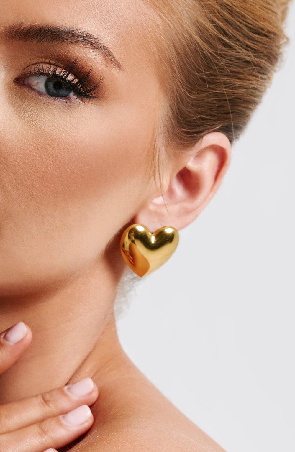 Milan Heart Earrings - Gold - Napalia