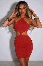 Mimosa Mini Dress - Red - Napalia