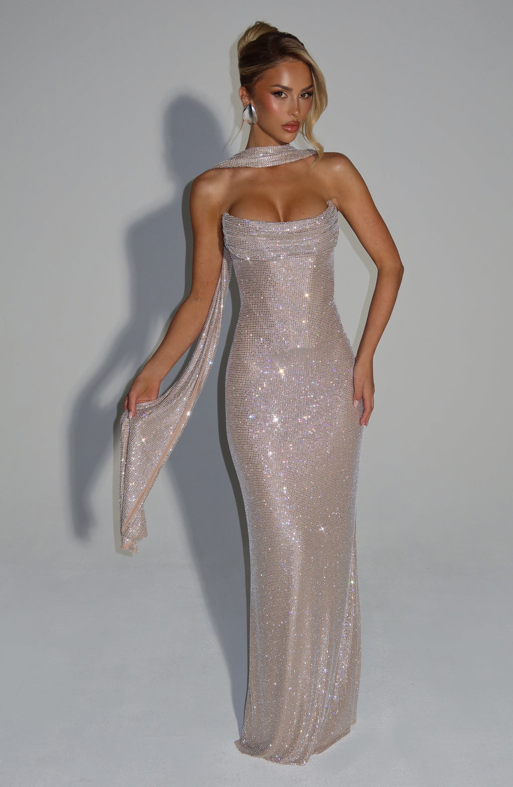 Mirabella Maxi Dress - Nude - Napalia