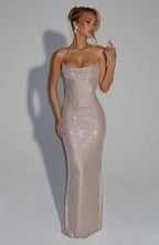Mirabella Maxi Dress - Nude - Napalia