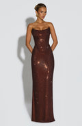 Mirabella Maxi Dress - Plum Brown - Napalia