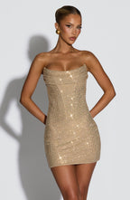 Mirabella Mini Dress - Gold - Napalia