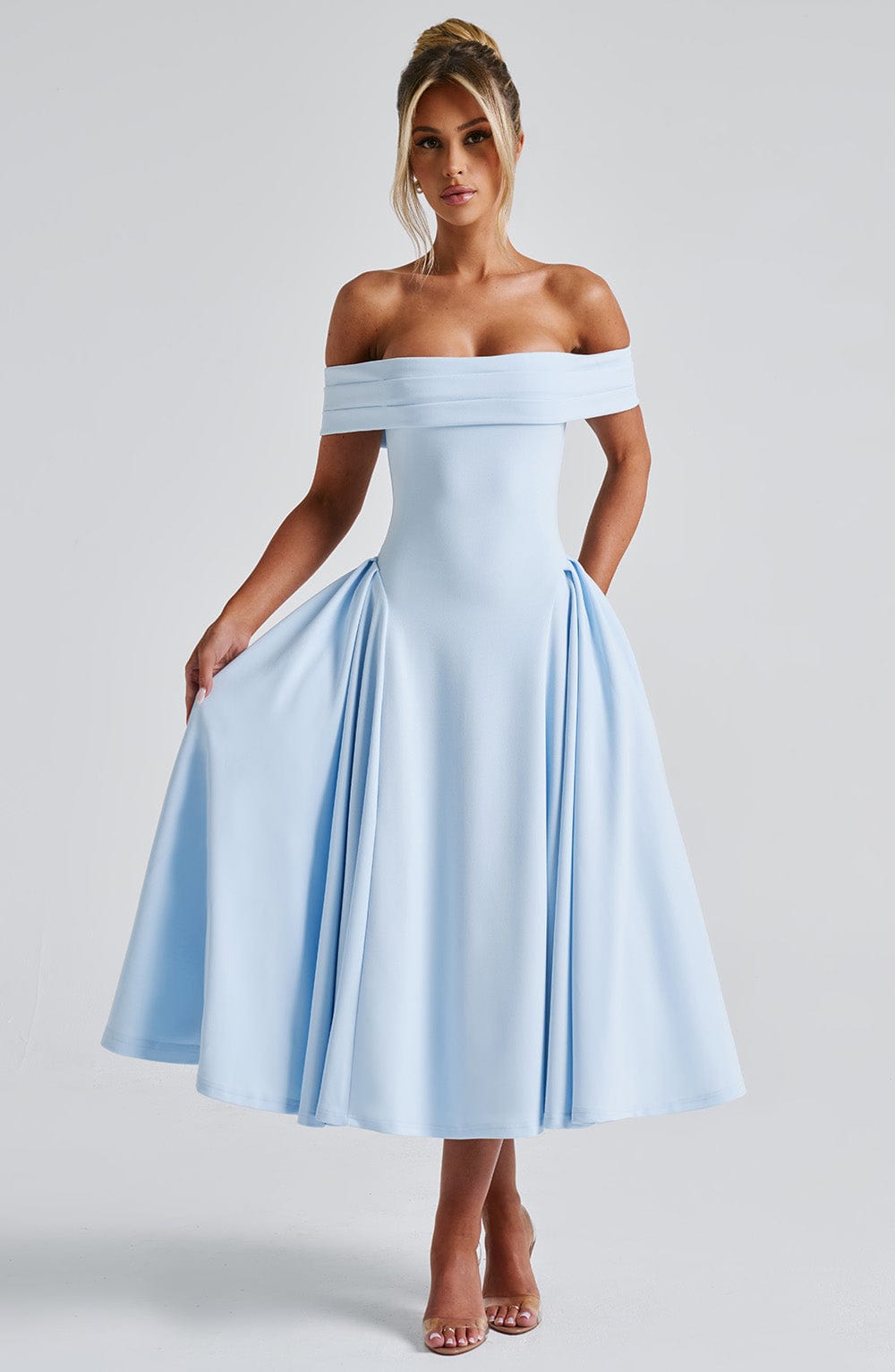 Miranda Midi Dress - Blue - Napalia