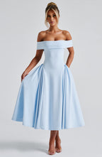 Miranda Midi Dress - Blue - Napalia