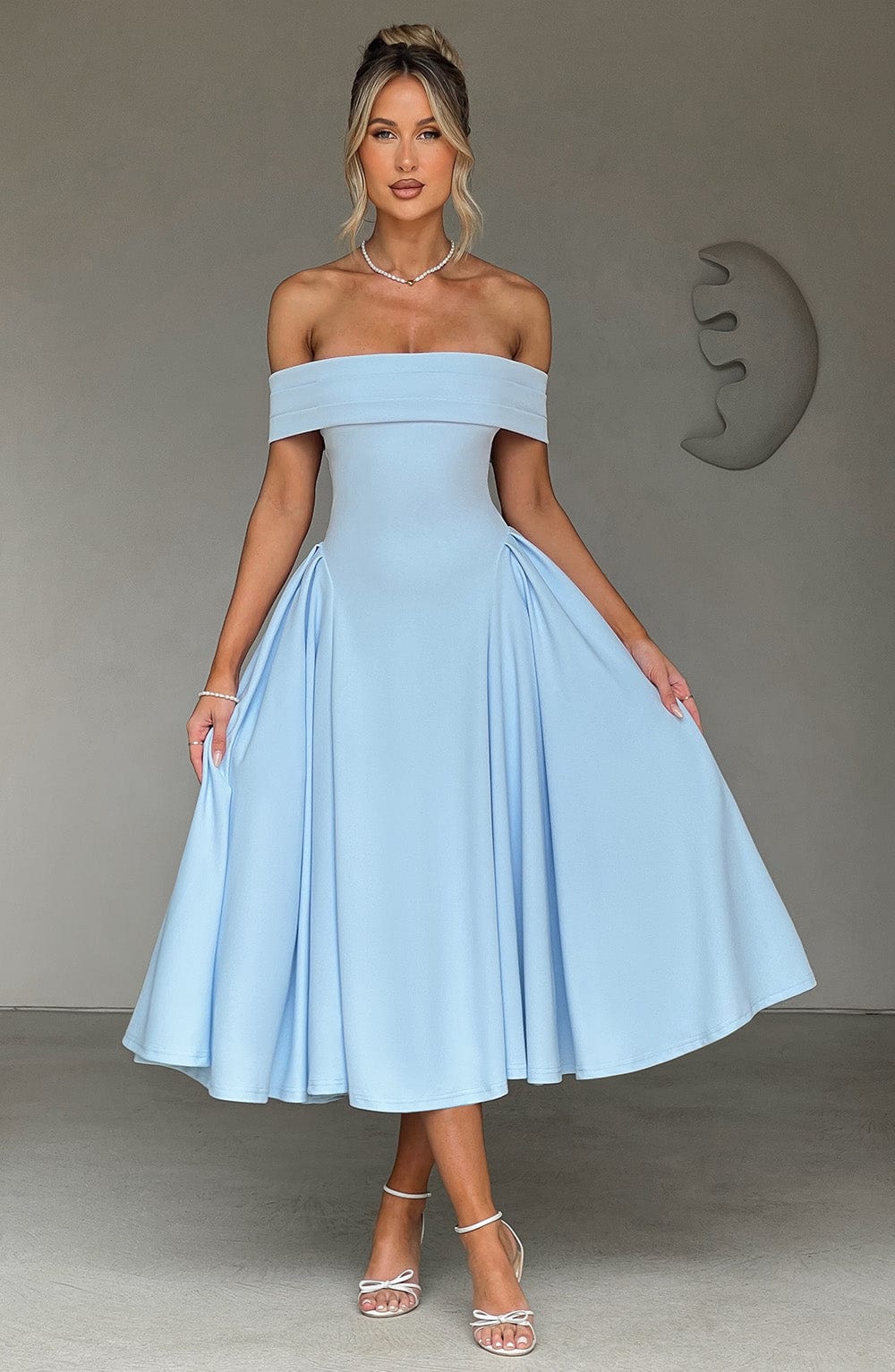 Miranda Midi Dress - Blue - Napalia