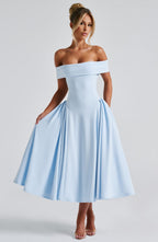 Miranda Midi Dress - Blue - Napalia