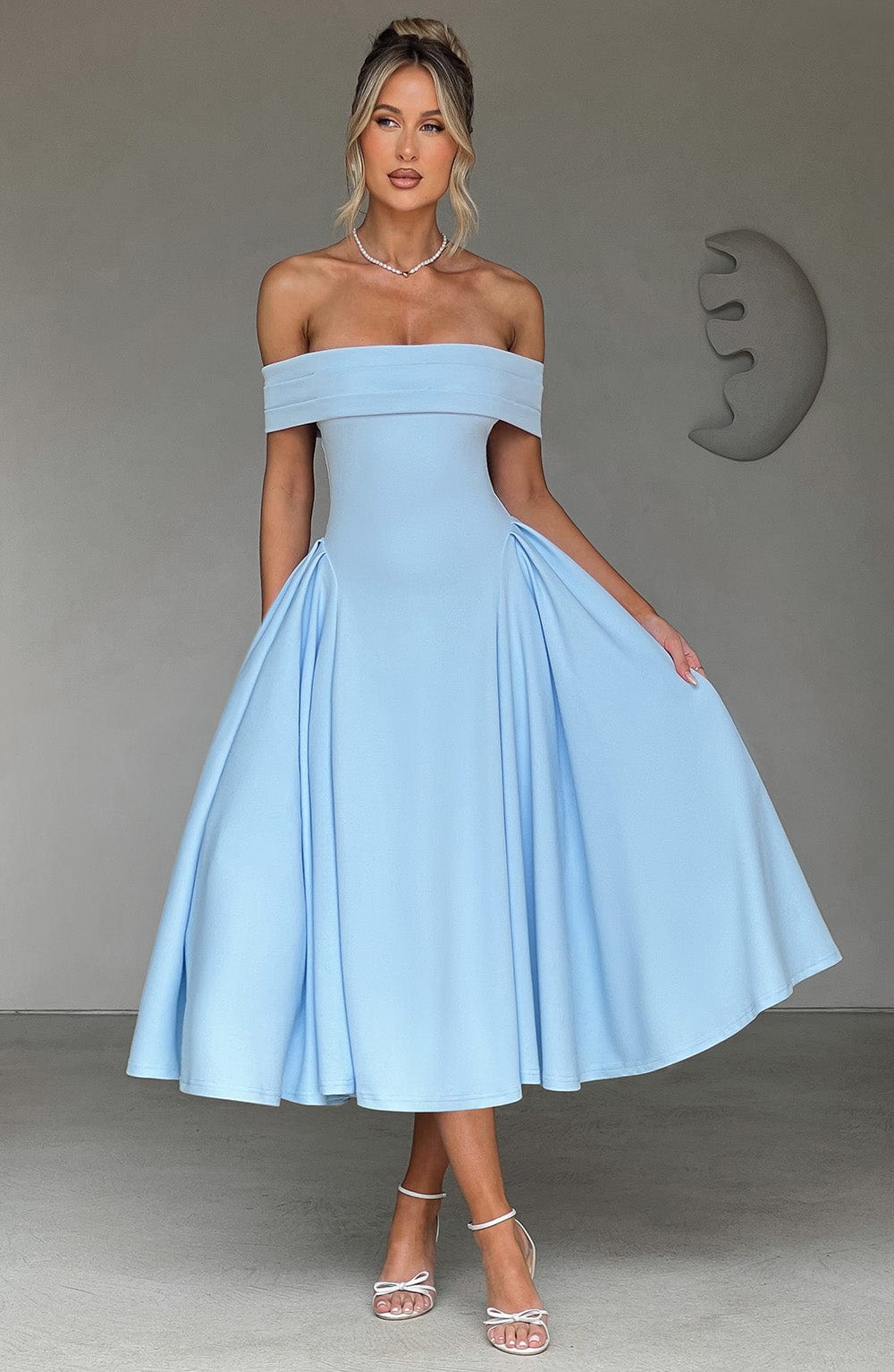 Miranda Midi Dress - Blue - Napalia