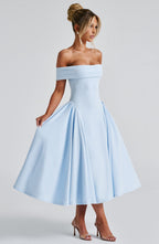 Miranda Midi Dress - Blue - Napalia