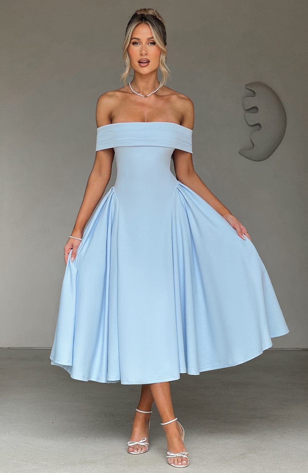 Miranda Midi Dress - Blue - Napalia