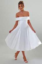 Miranda Midi Dress - Ivory - Napalia