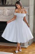 Miranda Midi Dress - Ivory - Napalia