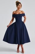 Miranda Midi Dress - Navy - Napalia