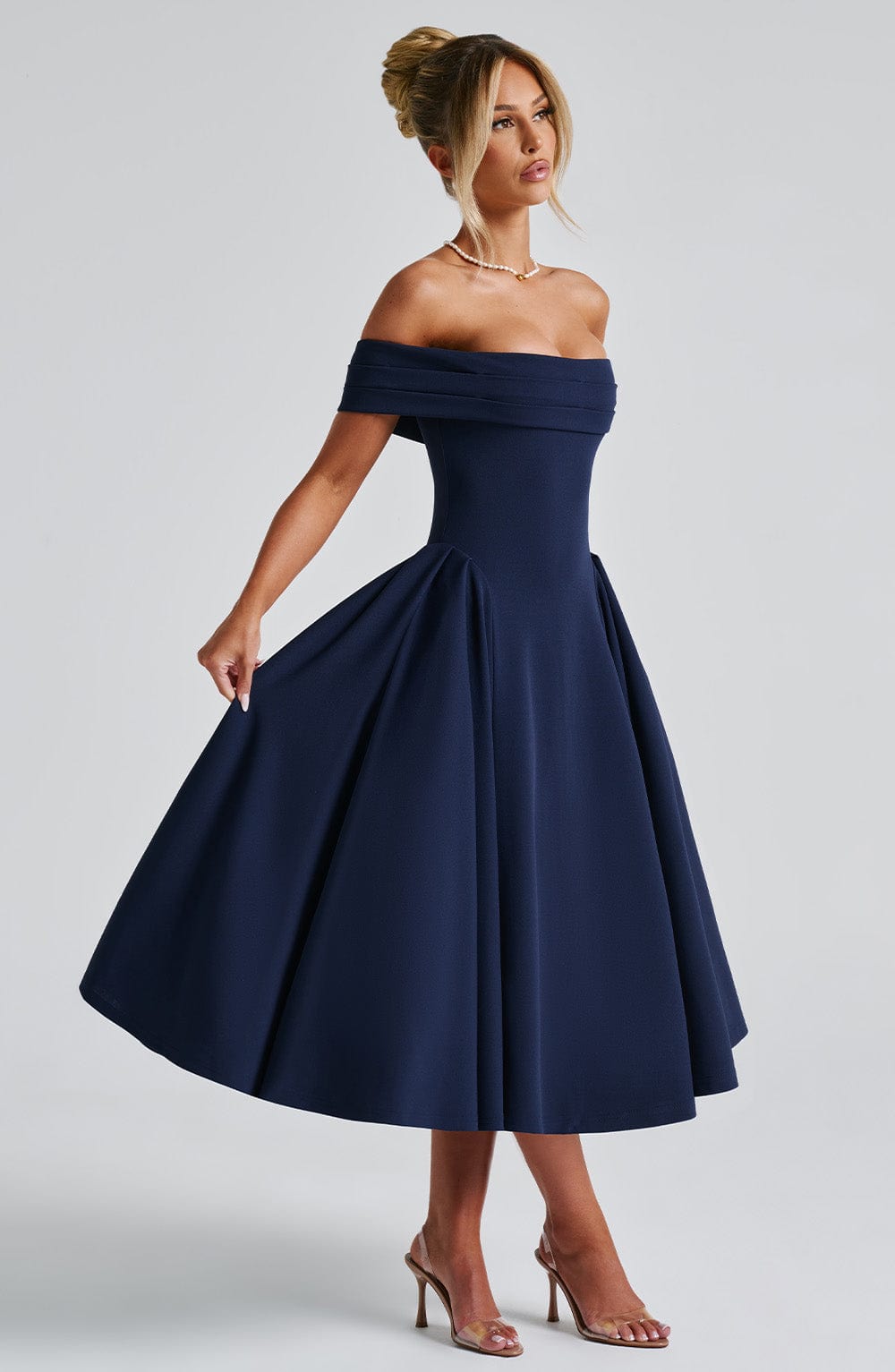 Miranda Midi Dress - Navy - Napalia