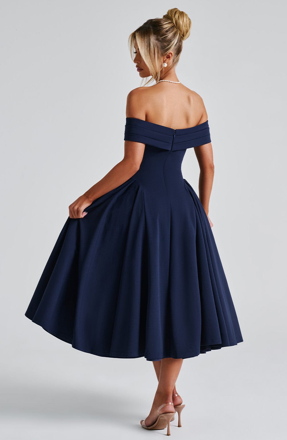 Miranda Midi Dress - Navy - Napalia