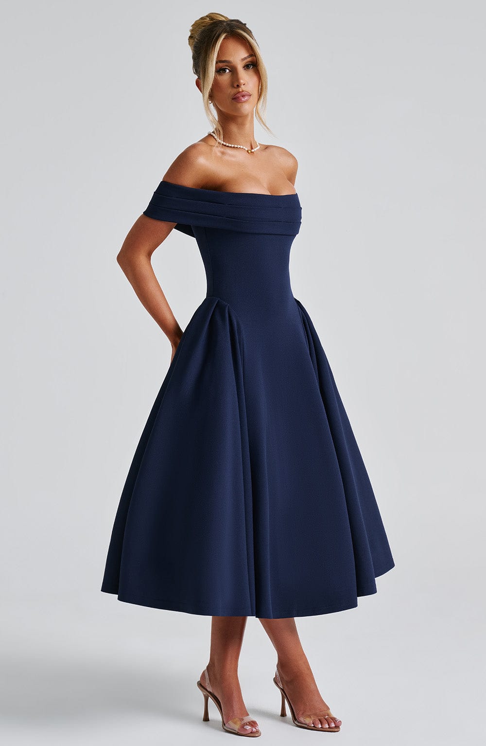 Miranda Midi Dress - Navy - Napalia