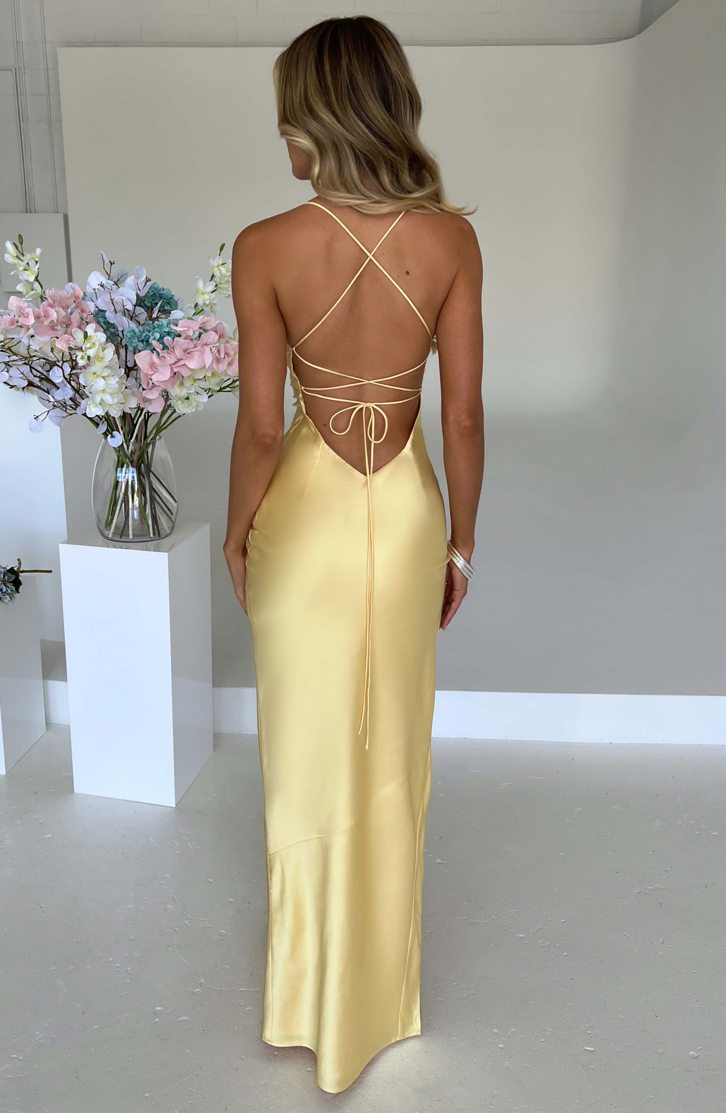 Misha Maxi Dress - Lemon - Napalia